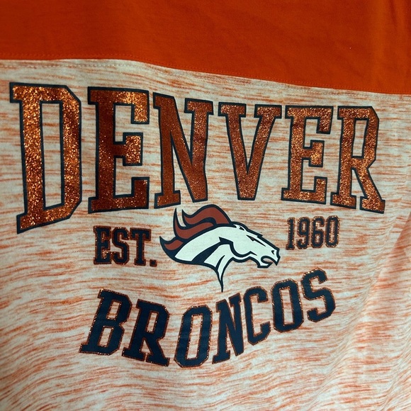 Denver Broncos NFL Women’s Shirt - Glitter - M - Picture 3 of 3